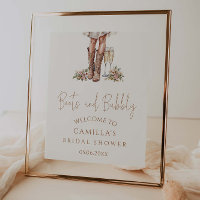 Boots And Bubbly Bridal Shower Welcome