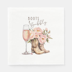 Boots and Bubbly Napkins