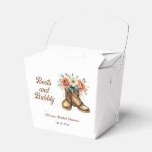 Boots and Bubbly Rustic Western Bridal Shower Favor Box