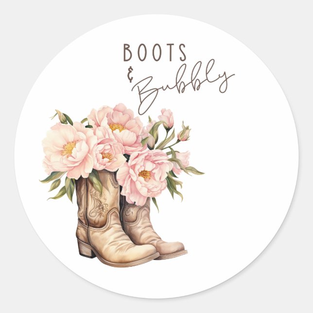 Boots and Bubbly Sticker (Front)