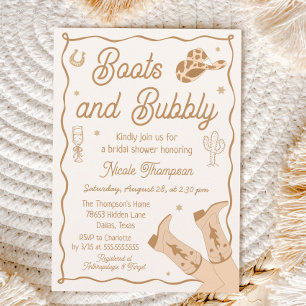 Boots and Bubbly Western Bridal Shower Invitation