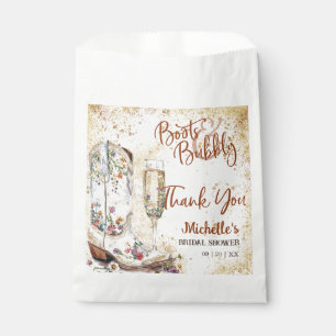 Boots and Bubbly Western Country Thank You Favour Bag