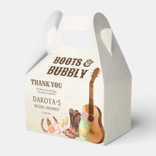 Boots and bubbly western rodeo cowgirl brunch  favor box
