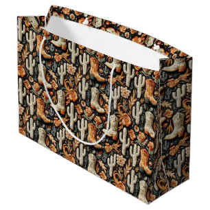Boots And Cactus Large Gift Bag
