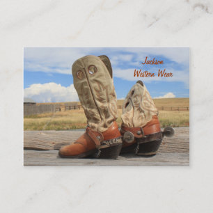 Boots and Spurs Western Carte de visite