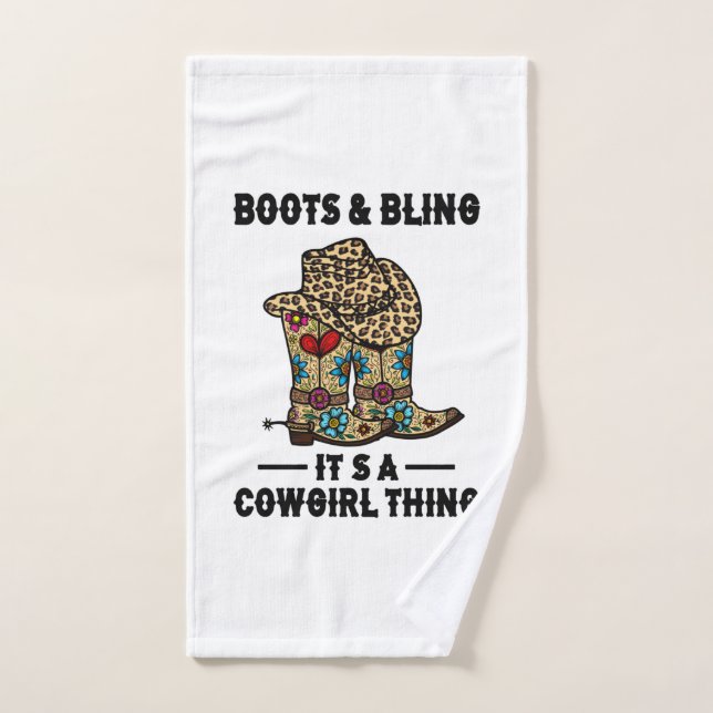 Boots & Bling C’est une petite fille (Serviette à main)