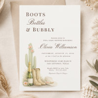 Boots Bottles Bubbly Western Baby Shower