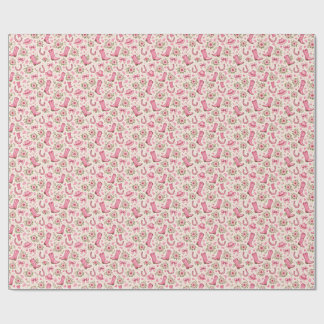 Boots Bows and Baby Toes Wrapping Paper
