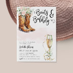 Boots & Bubbly Bridal Shower Invitation<br><div class="desc">Boots & Bubbly Bridal Shower Invitation</div>