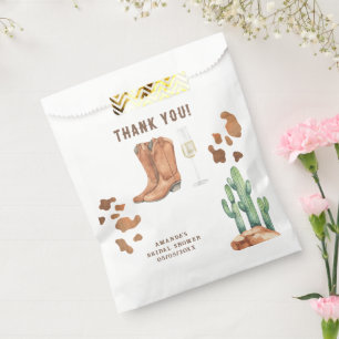 Boots & Bubbly Bridal shower Thank you Favour Bag