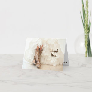 Boots & Bubbly Bride in Boots Thank You Card