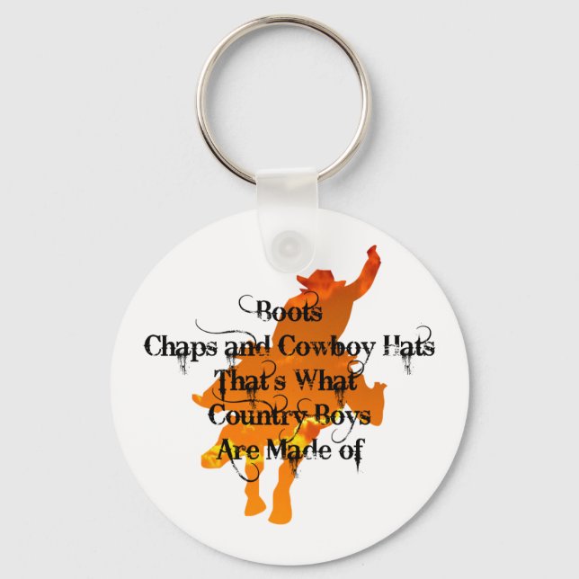 Boots, Chaps, and Cowboy Hats...Keychain Keychain (Front)
