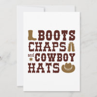 Boots Chaps And Cowboy Hats