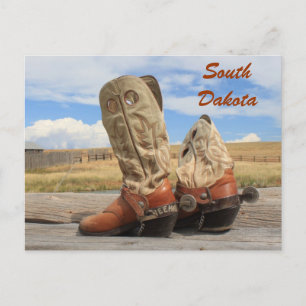 Boots from South Dakota Postcard
