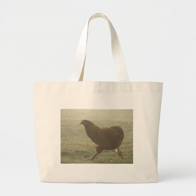 Boots in the Fog Large Tote Bag (Front)