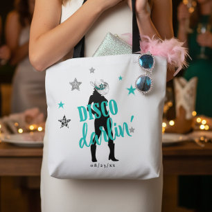 Boots 'n Bling Disco Darlin' Teal ID925  Tote Bag