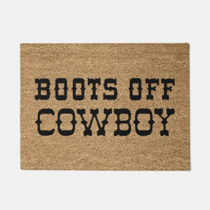 Boots Off Cowboy Doormat