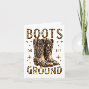 Boots On The Ground Black Cowgirl Western Where Th Card