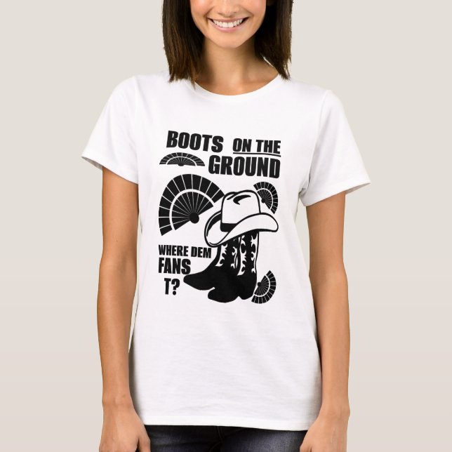 Boots on the ground (Blkprint) T-Shirt (Front)