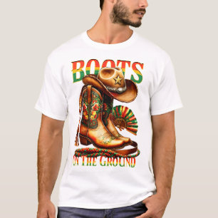 Boots On The Ground Boot Juneteenth Black Cowgirl  T-Shirt