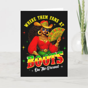 Boots On The Ground Cowgirl Black Women Africa Bla Card