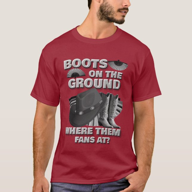BOOTS ON THE GROUND (Gry) T-Shirt (Front)