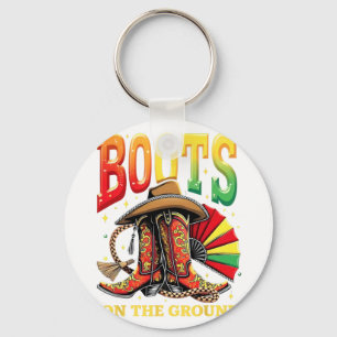 Boots On The Ground Juneteenth Cowgirl Country Wes Keychain