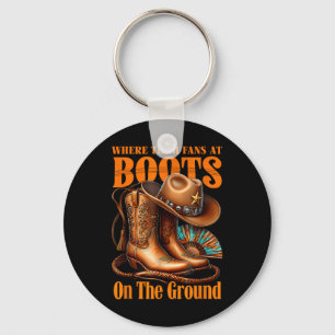 Boots On The Ground Juneteenth Cowgirl Where Them Keychain