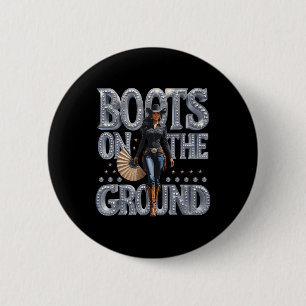Boots On The Ground Linedance Western Cowgirl Boot 2 Inch Round Button