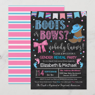 Boots or Arrows Gender Reveal Invitation