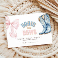 Boots or Bows Gender Reveal Diaper Raffle