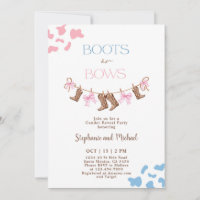 Boots or Bows Gender Reveal