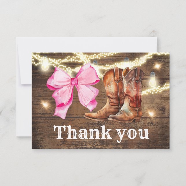 Boots or Bows Genre Reveillez Party Carte de remer (Devant)