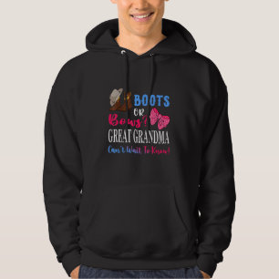 Boots Or Bows Great Grandma Gender Reveal Baby Par Hoodie