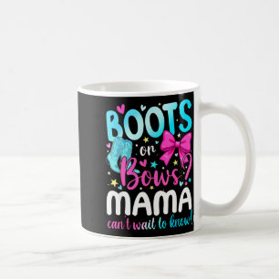 Boots Or Bows Mama Loves You Gender Reveal Party Coffee Mug