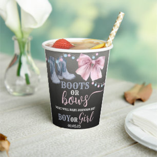 Boots or bows Paper cup. Paper Cups