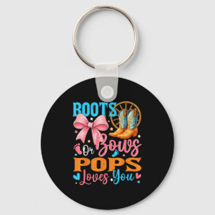 Boots Or Bows Ps Loves You Gender Reveal Family  Keychain