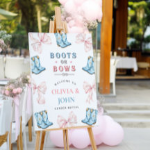 Boots ou Bows Genre Révéler Affiche de bienvenue B