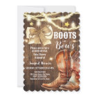 Boots ou bows Genre Révéler Baby shower Invitation