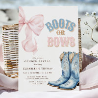 Boots ou Bows Genre Révéler Invitation