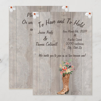 Boots wedding invite