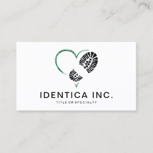 bootstomp heart business card