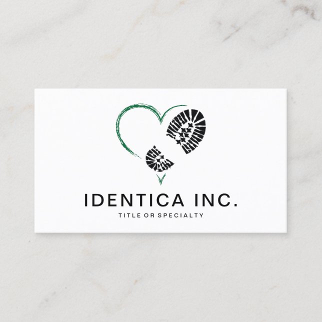 bootstomp heart business card (Front)