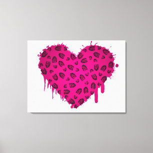 bootstomp heart canvas print