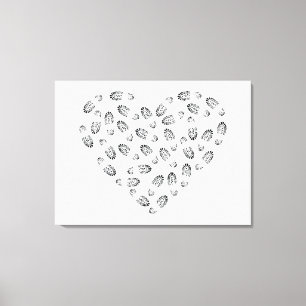 bootstomp heart canvas print