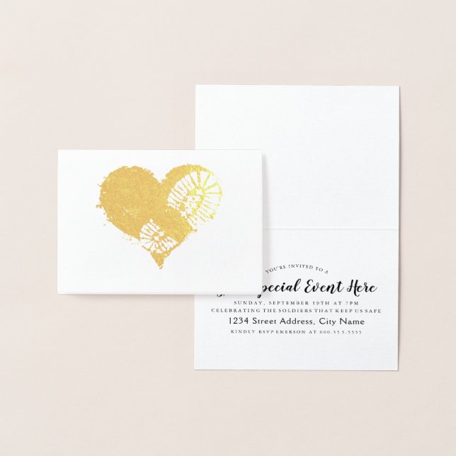 bootstomp heart gold foil card (Display)