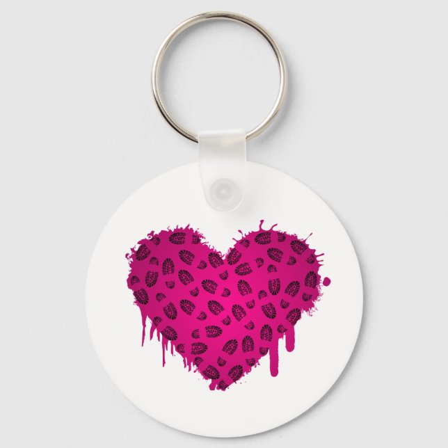 bootstomp heart keychain (Front)