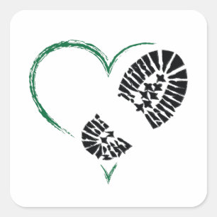 bootstomp heart square sticker