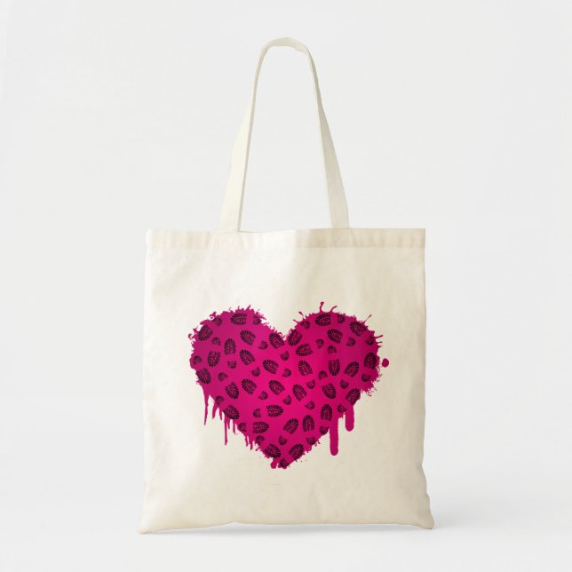 bootstomp heart tote bag (Front)