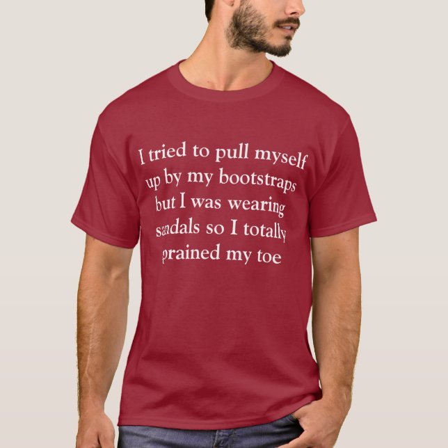 Bootstraps humour tee (Front)